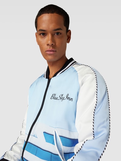 Blue Sky Inn Bomberjacke aus reiner Viskose Hellblau 3