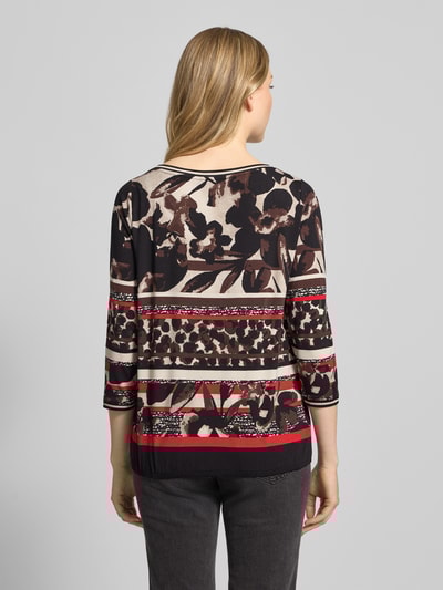 Betty Barclay T-shirt in all-over look met 3/4-mouwen Zwart - 5