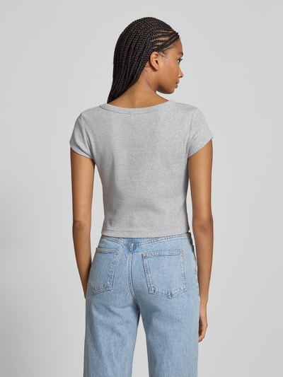 Calvin Klein Jeans T-shirt z naszywką z logo Jasnoszary melanż 5