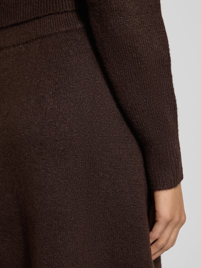 Christian Berg Woman Strickrock mit elastischem Bund Schoko 3