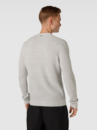 Antony Morato Strickpullover mit gerippten Abschlüssen Hellgrau 5