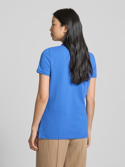 Christian Berg Woman Poloshirt mit kurzer Knopfleiste Blau 5