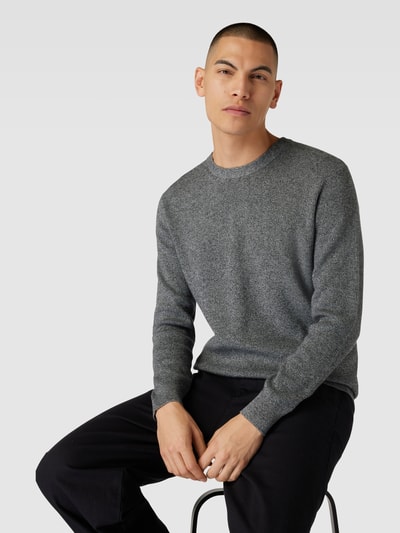 Esprit Collection Sweter z dzianiny z prążkowanymi wykończeniami Antracytowy 3