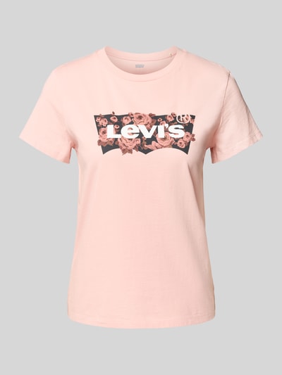 Levi's® T-Shirt mit Label-Print und Rundhalsausschnitt Altrosa 2