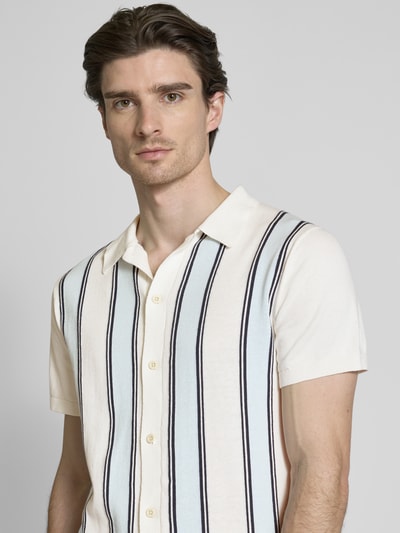 Lindbergh Freizeithemd mit Polokragen Offwhite 3