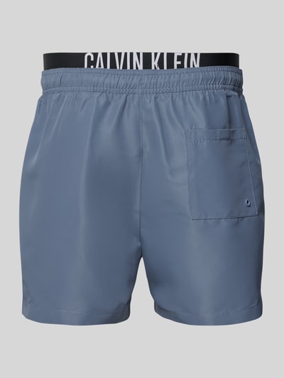 Calvin Klein Underwear Badehose mit Label-Print Rauchblau 3