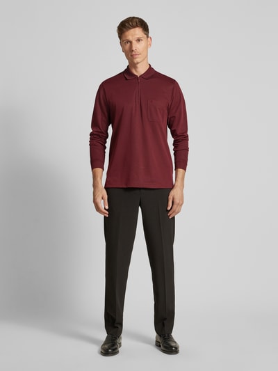 RAGMAN Regular fit poloshirt met borstzak Bordeaux - 1