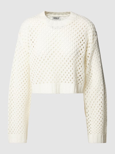 Only Strickpullover mit Lochmuster Modell 'SMILLA' Offwhite 2