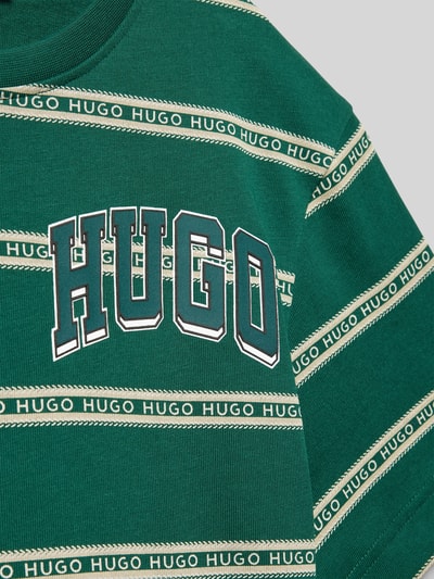 HUGO T-Shirt mit Rundhalsausschnitt und Logo-Prints Gruen 2