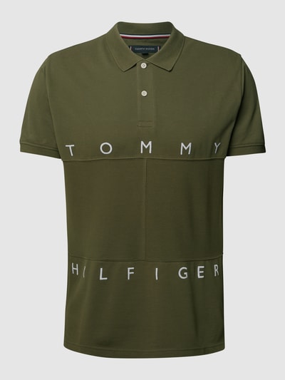 Tommy Hilfiger Regular Fit Poloshirt mit Label-Stitching Oliv 2