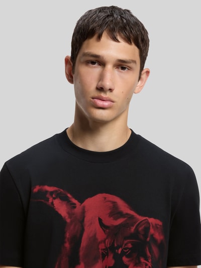 HUGO Regular Fit T-Shirt aus reiner Baumwolle Modell 'Daffilo'  Black 3