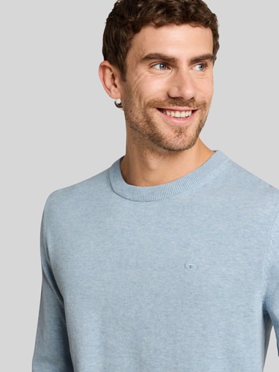 Tom Tailor Regular Fit Pullover aus reiner Baumwolle Hellblau 3