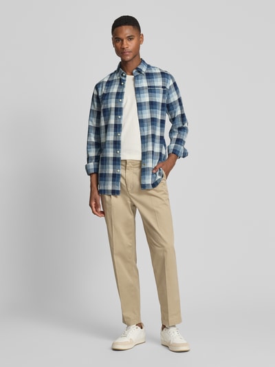 Barbour Tailored Fit Freizeithemd aus reiner Baumwolle Marine 1