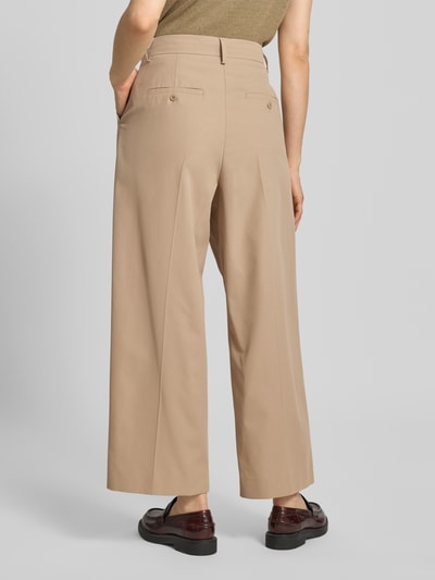 Weekend Max Mara Wide leg bandplooibroek van puur katoen, model 'VETTURA' Beige - 5