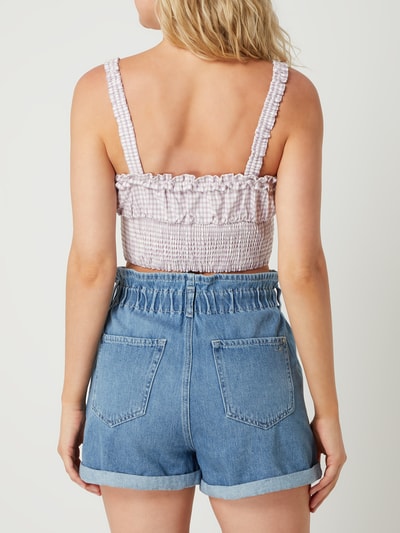 REVIEW Crop Top mit Vichy-Karo  Flieder 5
