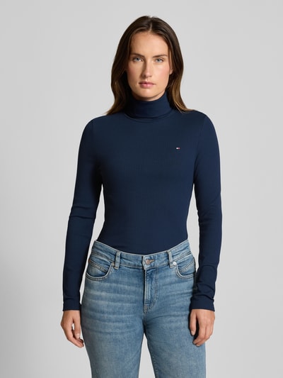 Tommy Hilfiger  Slim fit shirt met lange mouwen van viscosemix Marineblauw - 4