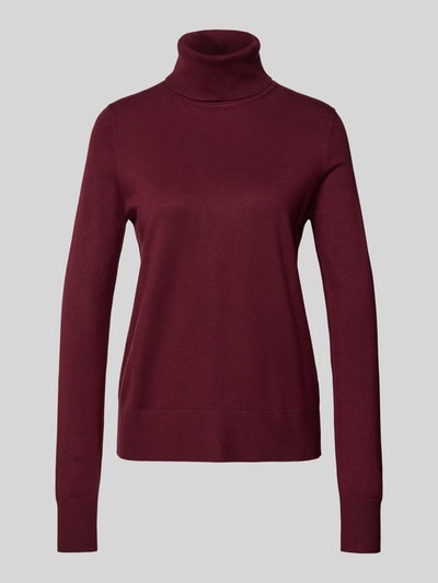 s.Oliver RED LABEL Regular Fit Rollkragenpullover aus Viskose-Mix Bordeaux 2