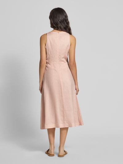 BOSS Orange Midikleid mit V-Ausschnitt Modell 'Dasico' Hellrosa 5