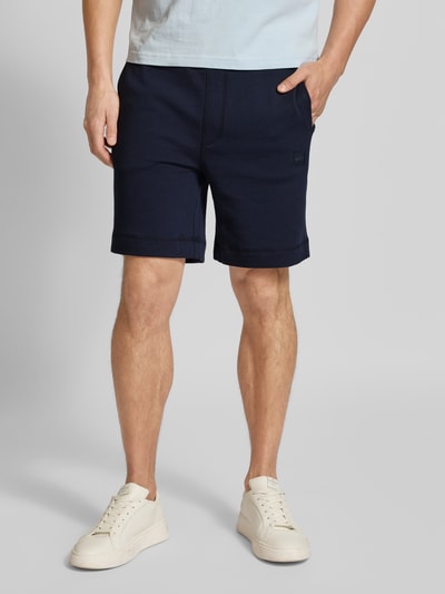 BOSS Orange Regular fit sweatshorts van puur katoen Donkerblauw - 4
