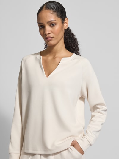Christian Berg Woman Bluza o kroju relaxed fit z dodatkiem streczu Écru 3