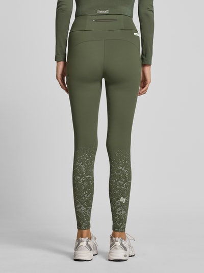 EA7 Emporio Armani Super skinny fit legging met labelprint Olijfgroen - 5