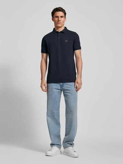 HECHTER PARIS Poloshirt mit Label-Stitching Marine 1