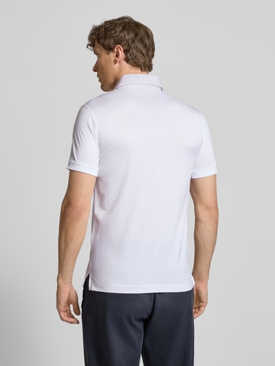 Emporio Armani Regular Fit Poloshirt mit Label-Print Weiss 5