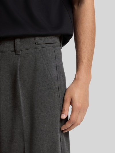 HUGO High Waist Bundfaltenhose mit Bügelfalten Mittelgrau Melange 3