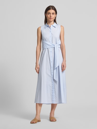 ECOALF Overhemdjurk met strikceintuur model 'CHIARA' Lichtblauw - 4