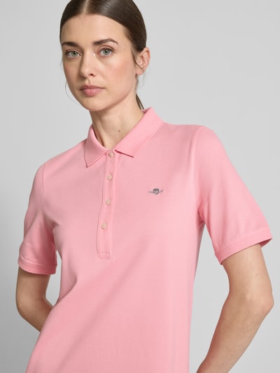 Gant Sukienka polo o długości do kolan z wyhaftowanym logo Mocnoróżowy 3
