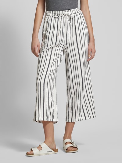 Only Stoffen broek met structuurmotief, model 'THYRA' Offwhite - 4