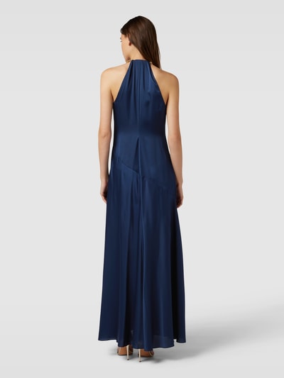 Lauren Dresses Avondjurk met halter in metallic, model 'FALEANA' Marineblauw - 5