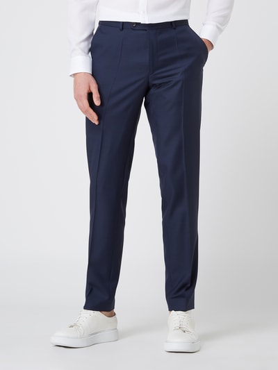 Carl Gross Pantalon van scheerwol, model 'Stevenson' Marineblauw - 4