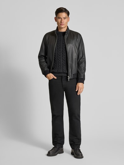 MCNEAL Gebreide pullover met ribboorden Zwart - 1