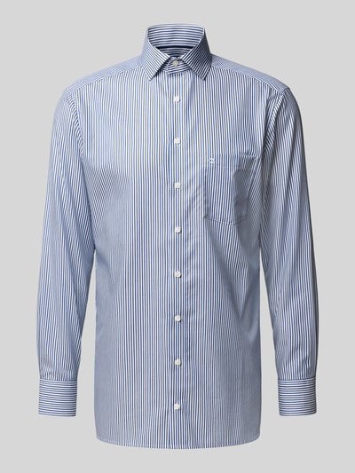 OLYMP Modern fit zakelijk overhemd met kentkraag, model 'Royal' Marineblauw - 2