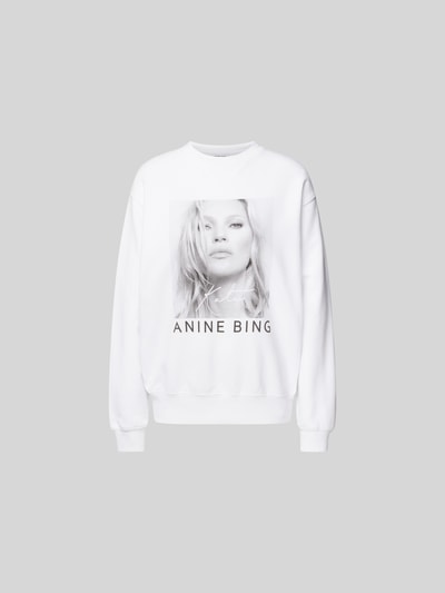 Anine Bing Sweatshirt mit Label-Print Weiss 2