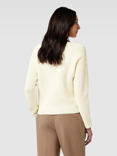 OPUS Gebreide pullover met ronde hals, model 'Perlufa' Offwhite - 5