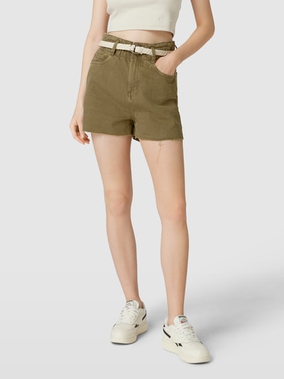 edc By Esprit Jeansshorts aus Baumwolle mit Gürtel Khaki 4