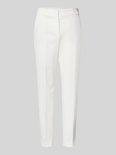 s.Oliver BLACK LABEL Regular Fit Schmale Hose mit Bügelfalten Weiss 2
