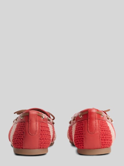Tommy Hilfiger Loafer in Strukturoptik mit Schleife Rot 5