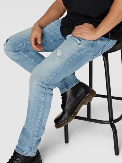 LTB Tapered fit jeans met destroyed-details, model 'Joshua' Lichtblauw - 3