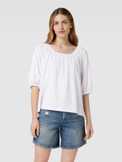 Marc O'Polo T-Shirt mit U-Boot-Ausschnitt Weiss 4
