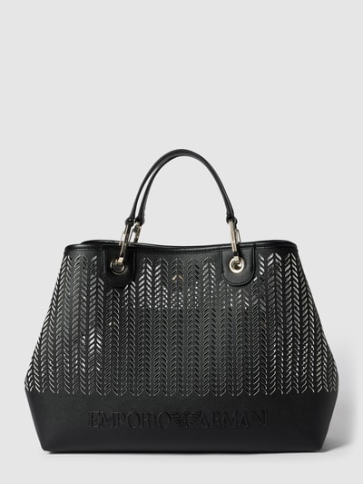 Emporio Armani Shopper mit Lochmuster Black 2