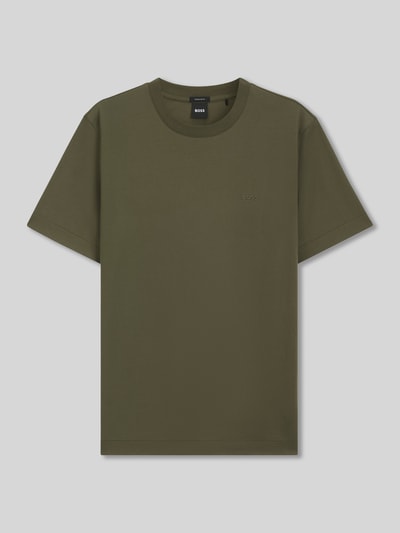 BOSS t-shirt o kroju regular fit z czystej bawełny model 'Thompson' Oliwkowy 2
