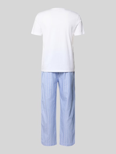 Polo Ralph Lauren Underwear Regular Fit Pyjama aus reiner Baumwolle Hellblau 3