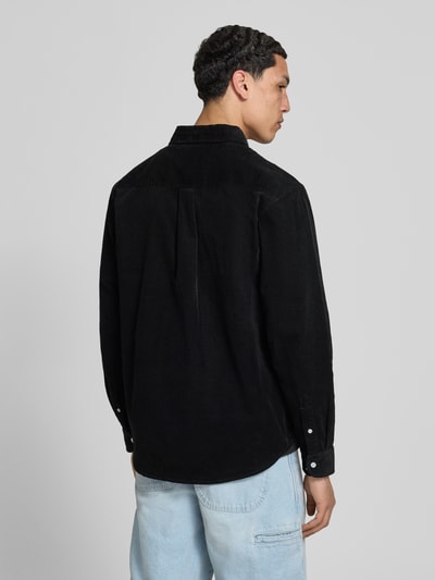 Carhartt Work In Progress Regular Fit Freizeithemd aus Cord mit Button-Down-Kragen Black 5