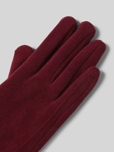 EEM Regular Fit Handschuhe mit Zierschleife Bordeaux 3