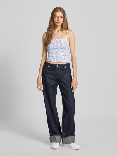 Review Korte top met sierstrik Wit - 1