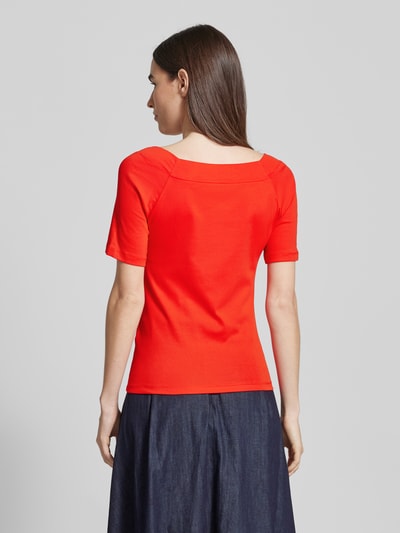 Marc Cain T-Shirt mit Karree-Ausschnitt Rot 5