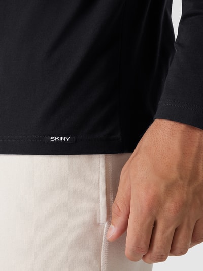 Skiny Shirt met lange mouwen en labeldetail Zwart - 3